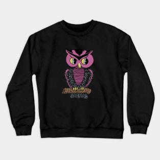 Pink Vintage Hooty Halloween Owl Crewneck Sweatshirt